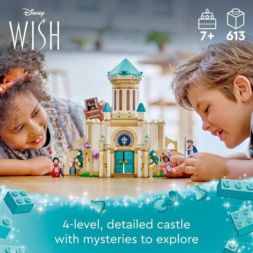 LEGO Disney Wish: King Magnifico's Castle 43224‎ Building Toy Set, Collectible